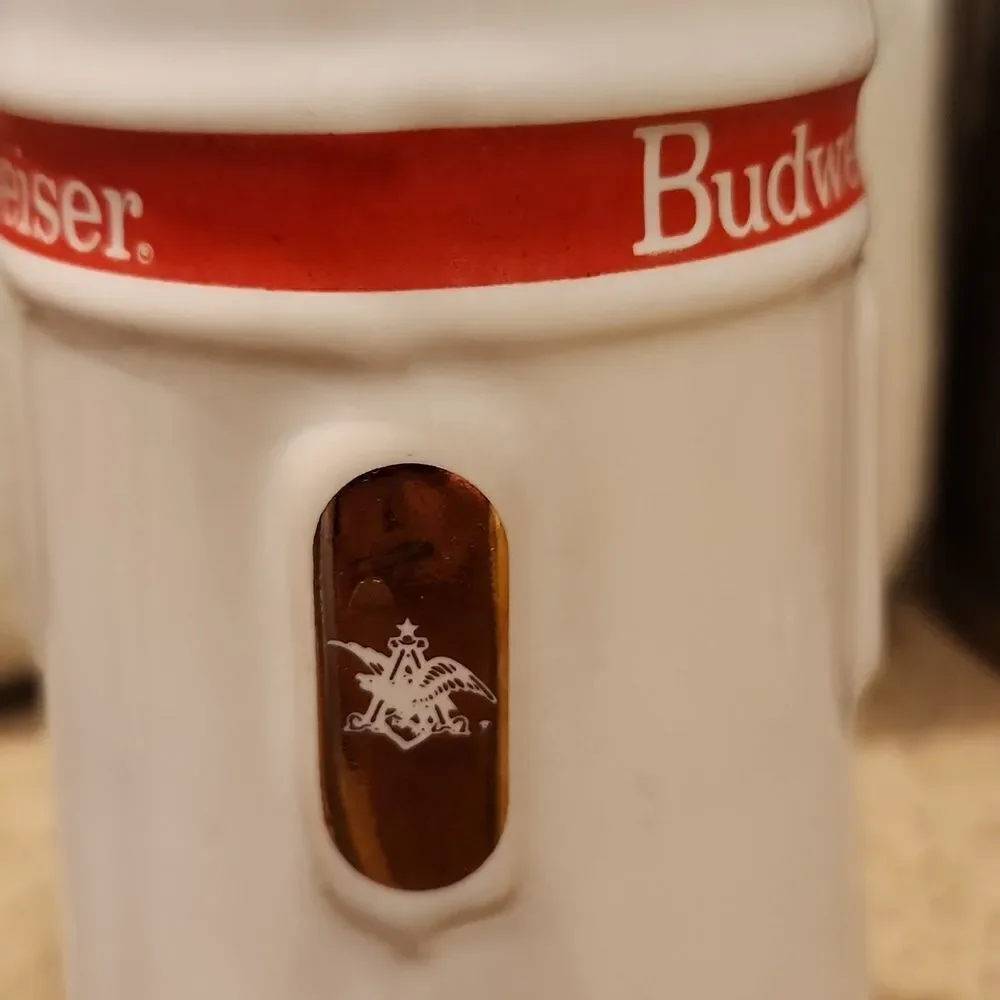 Vintage Budweiser Anheiser Busch Beer Steins Set of 2 12 oz.
